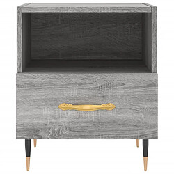 Avis vidaXL Table de chevet sonoma gris 40x35x47,5 cm bois d’ingénierie