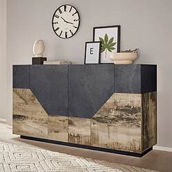 Ahd Amazing Home Design Buffet meuble salon cuisine 160x43cm 4 compartiments design His Report 