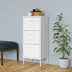 vidaXL Armoire de rangement Blanc 42,5x35x101,5 cm Acier 