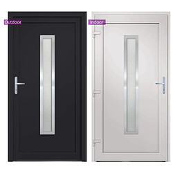 Acheter vidaXL Porte d'entrée anthracite 108x200 cm PVC