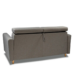 Acheter Inside 75 Canapé convertible express 120 MONCEAU matelas 20cm sommier lattes Tweed Luna gris silex