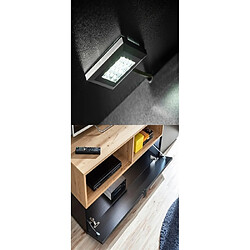 Dusine ENSEMBLE MEUBLE TV NANO NOIR MAT ET BOIS ARTISANA 175 CM