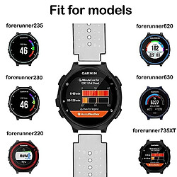 Wewoo Bracelet pour montre connectée Dragonne sport en silicone bicolore Garmin Forerunner 230/235/620/630 / 735XT blanc + noir