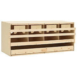 vidaXL Pondoir 4 compartiments 106x40x45 cm bois de pin massif 