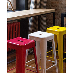 Beliani Tabouret de bar Set de 2 Jaune CABRILLO