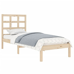 Avis Maison Chic Lit Moderne Chambre - Cadre/structure de lit pour adulte bois massif 90x190 cm simple -MN99839