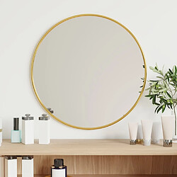 Maison Chic Miroir mural | Miroir Décoration pour Maison Salle de Bain Doré ? 40 cm Rond -GKD59778