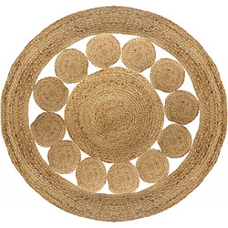 Atmosphera, Createur D'Interieur Tapis rond jute ajouré diamètre 120 cm Atmosphera