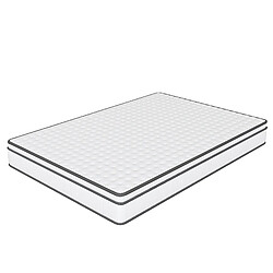 KILISKY Matelas - Matelas à ressorts - 140x190cm - 25cm épaisseur, Matelas orthopédique 7 zones - Dureté moyenne