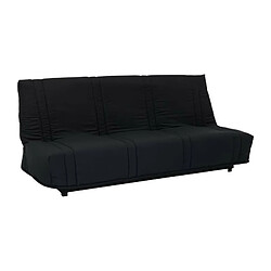 Avis Banquette clic clac 3 places - tissu Noir - Style contemporain - L 193 x P 92 cm