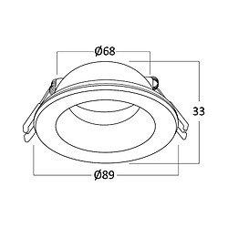 BRAYTRON Lot de 10 supports de spots encastrables rond blanc IP54