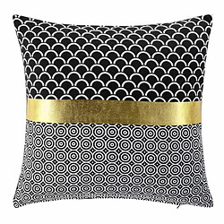 Paris Prix Housse de Coussin Déco Blackor 40x40cm Or