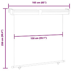 vidaXL Auvent latéral de balcon 165x250 cm Gris pas cher