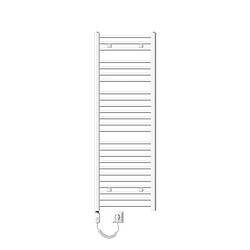 LuxeBath Radiateur électrique pour salle de bain Sahara 500x1500 mm Blanc raccord latéral droit & résistance 1200W