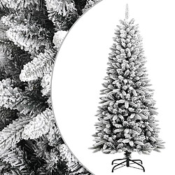 vidaXL Sapin de Noël artificiel avec neige floquée 150 cm PVC et PE