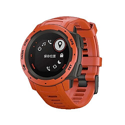 Wewoo Bracelet pour montre connectée Dragonne de remplacement en silicone Garmin Instinct 22mm rouge corail 