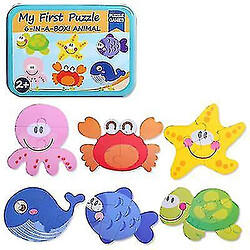 Universal Puzzle en bois pour les enfants, jouets cognitifs animaux et insectes 