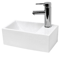 Ecd Germany Lavabo 350 x 205 x 125 mm en céramique blanche