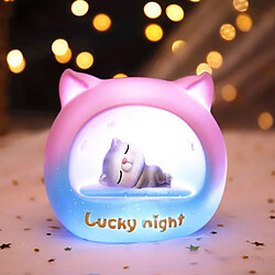 Universal Lampe de table kawaii chaton résine résistant lampe de chevet éclairage intérieur lumineux décoration de chambre cadeaux enfants livraison |