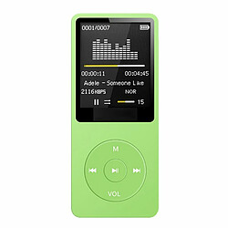 Bluetooth Mp3 Music Player Lossless Portable Fm Radio Externe Ultra-Mince Étudiant Enregistreur Mp3 Vert 4Gb