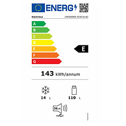 Réfrigérateur 1 porte intégrable à glissière 124l - LFB3AE88S - ELECTROLUX