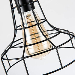 Universal Lampe murale à LED vintage Applique murale industrielle à loft noir E27 Abat-jour en fer simple Enveloppe Garde Fixture d'éclairage intérieur (G)