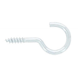 Rawlplug Crochets darmoire vis à bois acier zingué, diamètre 4,5 mm, longueur 30 mm, boîte de 100 crochets