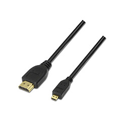 Aisens Câble HDMI 0,8 M HDMI Type A Standard HDMI Type D Micro Noir