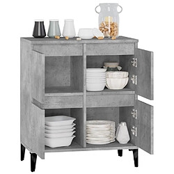 Maison Chic Buffet,Meuble de Rangement,commode pour salon,Cuisine Gris béton 60x35x70 cm Bois d'ingénierie -MN76086 pas cher