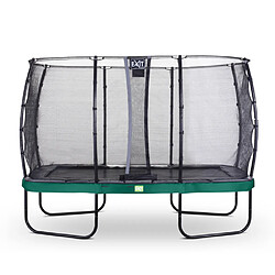 Trampoline EXIT Elegant Rectangulaire 244x427 Vert + filet de securite Economy