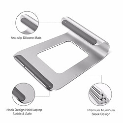 Acheter Heavy Duty Notebook Cooling Stand Riser Conception Humanisée pour 11-15 pouces Tablet Argent Nouveau