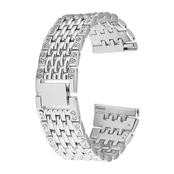 Wewoo Bracelet pour montre connectée en métal Samsung Gear S3 Argent