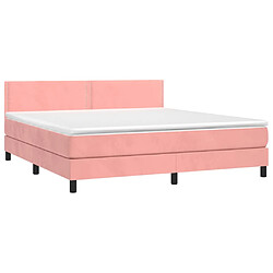 Avis vidaXL Sommier à lattes de lit avec matelas LED Rose 180x200 cm