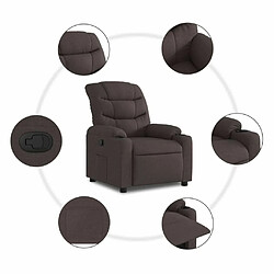 Maison Chic Fauteuil Relax pour salon, Fauteuil inclinable Marron foncé Tissu -GKD84118 pas cher