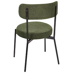 Beliani Chaise de salle à manger Set de 2 Bouclé Vert foncé ALLISON pas cher