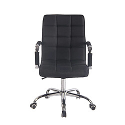 Decoshop26 Fauteuil de bureau sur roulettes hauteur réglable pivotant accoudoirs en tissu noir 10_0002469