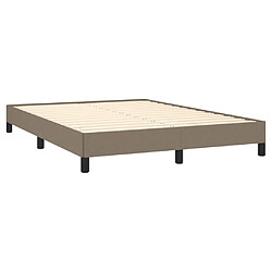 Avis vidaXL Cadre de lit sans matelas taupe 140x190 cm tissu