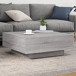 vidaXL Table basse sonoma gris 80x80x31 cm bois d'ingénierie