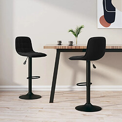 vidaXL Tabourets de bar lot de 2 Noir Velours 