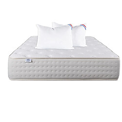 Avis LUXURY LITERIE Matelas 180x200 cm, Purlux, 26cm, latex, indépendance du couchage, face été/hiver + 2 Oreillers