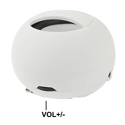 Wewoo Enceinte Bluetooth d'intérieur blanc Haut-Parleur Stéréo Jack Mini Revolution de Style Hamburger 3.5mm, Batterie Rechargeable Intégrée, Taille: 60 x 60 x 44mm