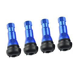 4 Pcs Valve de Pneu Tige Air Bouchon Valve Bleu TR413 46mm Soupape de Roue