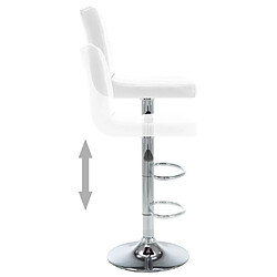 Avis vidaXL Tabourets de bar lot de 2 blanc similicuir