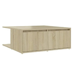 vidaXL Table basse chêne sonoma 80x80x31 cm bois d'ingénierie