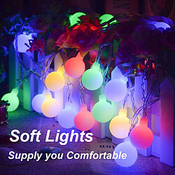 BESTA Guirlande lumineuse à LED, 18 pieds 50 LED alimentées par batterie, 8 modes avec télécommande, guirlande lumineuse étoilée globe étanche pour chambre, jardin, arbre de Noël, mariage, fête (multicolore)