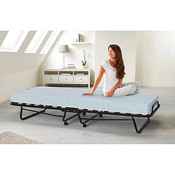 LLB LIVING LIFE BED Lit pliant en microfibre avec matelas et lattes 80x190cm Demetra, Couleur: Turquoise