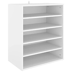 vidaXL Armoire à chaussures Blanc 60x35x70 cm Bois d’ingénierie