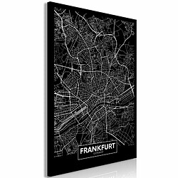 Paris Prix Tableau Imprimé Dark Map of Frankfurt 80 x 120 cm 