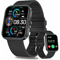 Vendos85 Montre Intelligente Homme (Cadran/Répondre Aux Appels) IP67 Etanche noir