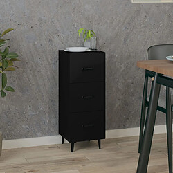 vidaXL Buffet Noir 34,5x34x90 cm Bois d'ingénierie